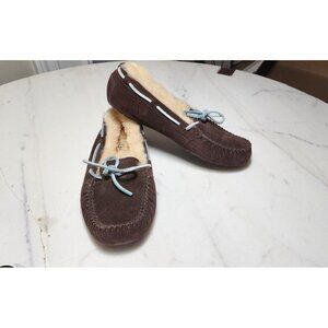 UGG Australia Women's Dakota Brown Suede Mocassin Slippers
